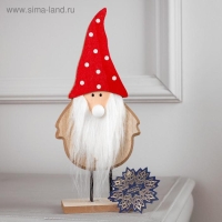 Светодиодная фигура &laquo;Дед Мороз&raquo; 9 &times; 25 &times; 6 см, дерево, батарейки CR2032 (в комплекте), свечение тёплое белое