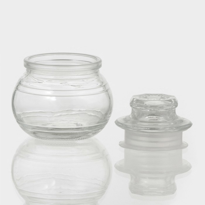 Банка стеклянная для сыпучих продуктов &laquo;Бочка&raquo;, 130 мл, 8&times;8,8 см