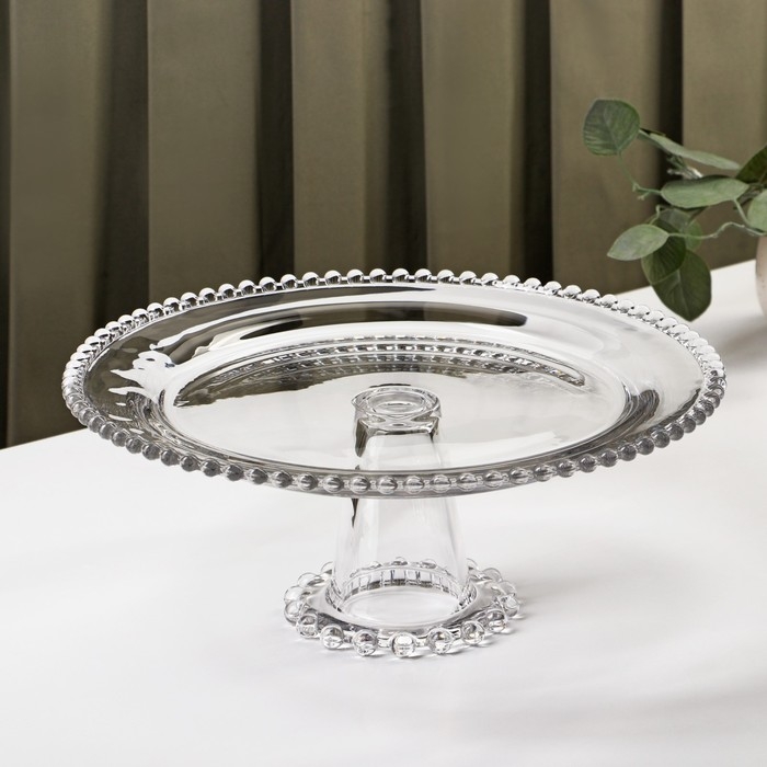 Подставка стеклянная для торта на ножке &laquo;Орбита&raquo;, 31&times;12 см