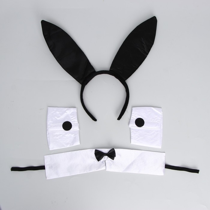 Карнавальный набор &laquo;Послушная зайка&raquo; (ушки+ чокер+ аксессуар на запястье)
