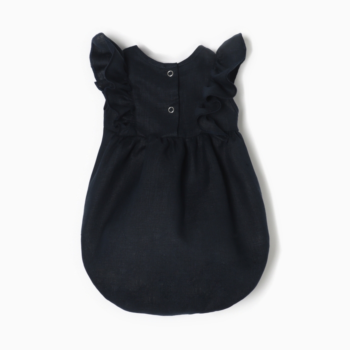 Боди с рюшей Крошка Я Linen , р. 74-80, синий