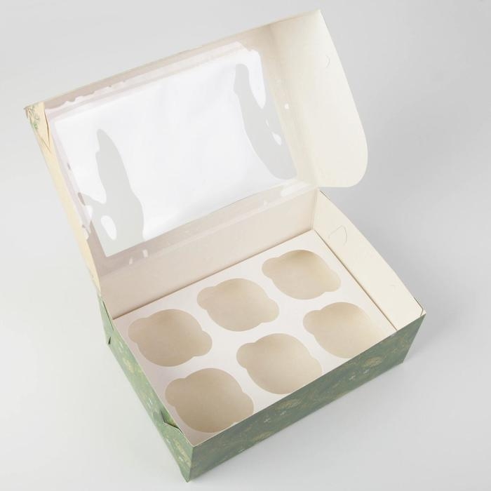 Коробка для капкейков &laquo;Милый зайчик&raquo; 17 х 25 х 10см, Новый год