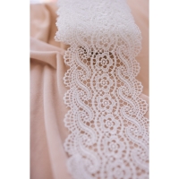 Кружево гипюровое, 105 мм × 6,8 ± 0,5 м, цвет белый Кружево гипюровое, 105 мм × 6,8 ± 0,5 м, цвет белый