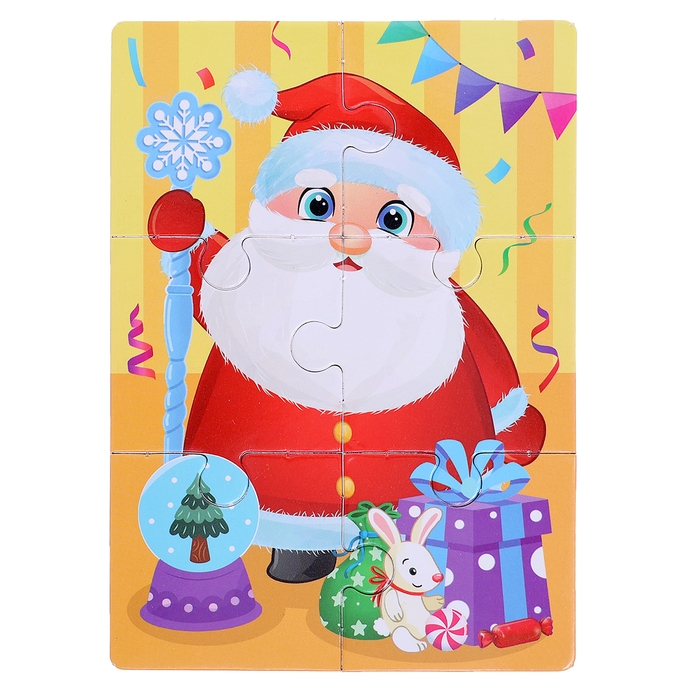 Макси-пазлы 8 в 1 &laquo;Ждут зверята Новый год&raquo;, 48 деталей