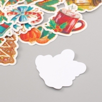 Наклейки для творчества "Новый год. Акварель" тиснение золото набор 48 шт 9х7х0,8 см Наклейки для творчества "Новый год. Акварель" тиснение золото набор 48 шт 9х7х0,8 см