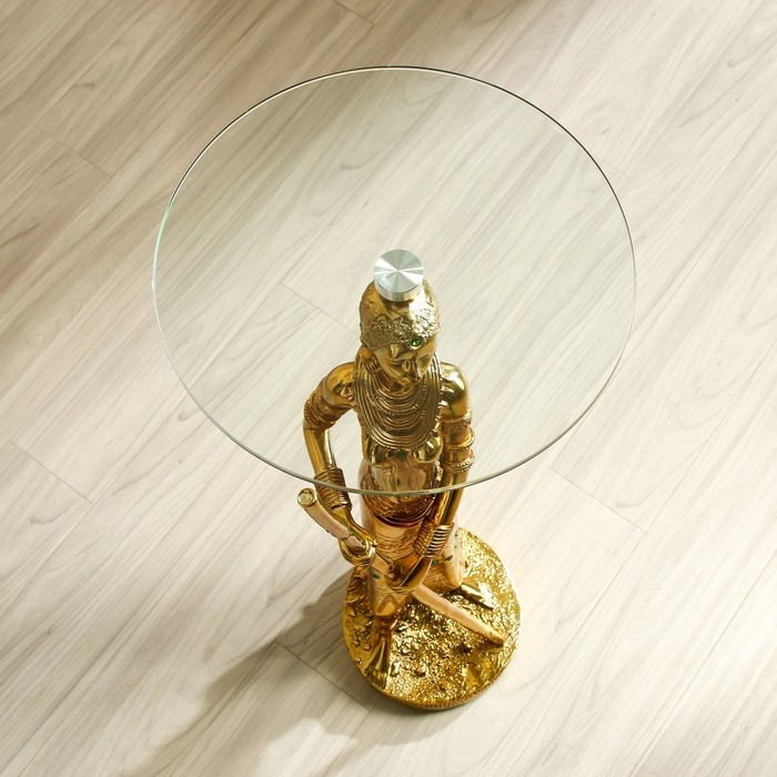 Стол декоративный "Африканка" золото 38х38х85 см