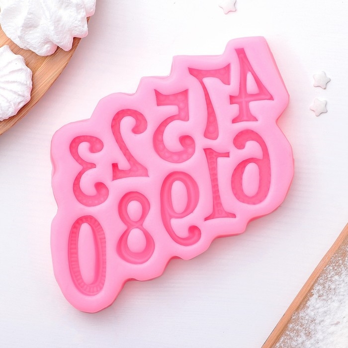 Молд «Цифры», силикон, 15×10 см, цвет МИКС Молд «Цифры», силикон, 15×10 см, цвет МИКС