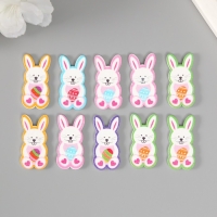 Декор для творчества дерево "Кролик с яйцом" набор 10 шт 4х1,8 см Декор для творчества дерево "Кролик с яйцом" набор 10 шт 4х1,8 см