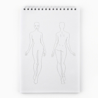 Скетчбук с шаблоном фигуры А5, 40 л &laquo;Девушка в черном&raquo;