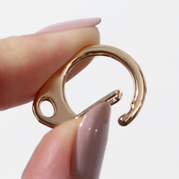 Карабин металлический &laquo;Круг&raquo;, d = 16 мм, 25 &times; 20 мм, 10 шт, цвет золотой