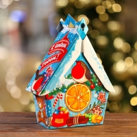 Новый год. Подарочная коробка "Скворечник солнечный", 26 х 11 х 20,5 см.