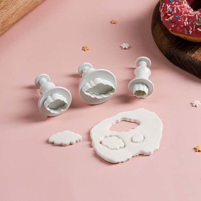 Набор плунжеров кондитерских Доляна &laquo;Облака&raquo;, 3 шт