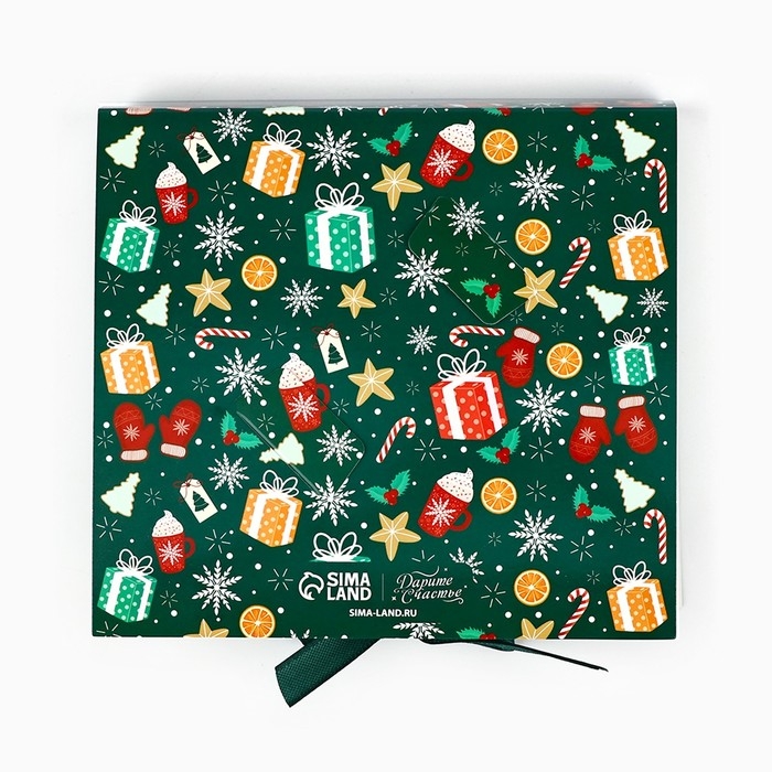 Коробка под 9 конфет с ячейками «С Новым годом!» 14.8 х 13.5 х 3.5 см, Новый год Коробка под 9 конфет с ячейками «С Новым годом!» 14.8 х 13.5 х 3.5 см, Новый год