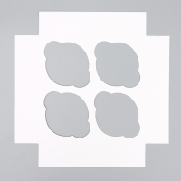 Коробка складная на 4 капкейка с окном &laquo;С Новым годом&raquo;, 16 х 16 х 10 см, Новый год