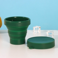 Стакан складной Доляна &laquo;Алан&raquo;, силикон, 150 мл, 8,5&times;8 см, цвет МИКС