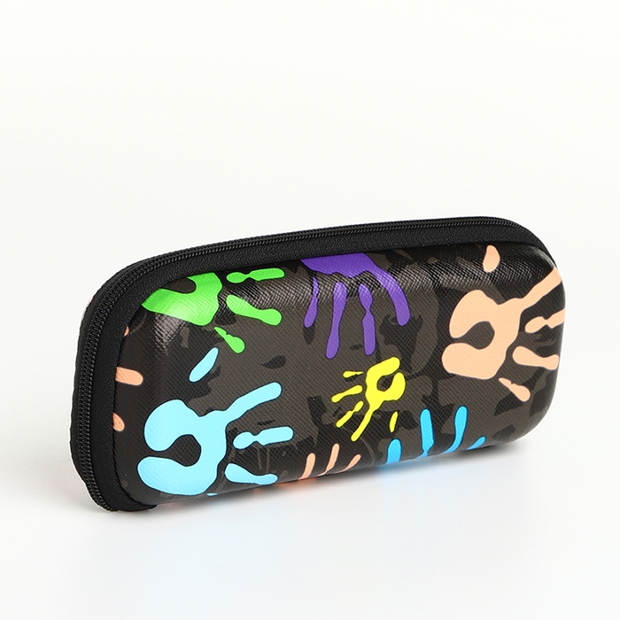 Футляр для очков на молнии, длина 16 см, цвет чёрный Футляр для очков на молнии, длина 16 см, цвет чёрный