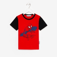 Футболка детская MARVEL «Человек паук», рост 98-104 (30), цвет красный/чёрный Футболка детская MARVEL «Человек паук», рост 98-104 (30), цвет красный/чёрный