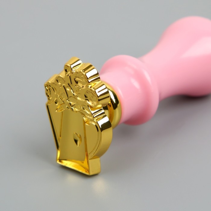 Печать для сургуча с пластиковой ручкой фигурная Печать для сургуча с пластиковой ручкой фигурная "Лейка с цветами" 6,3 см