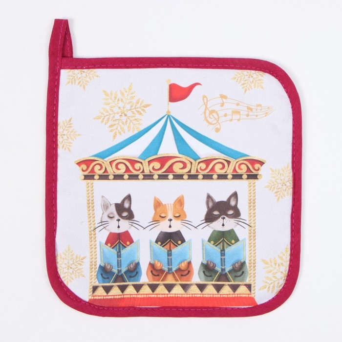 Прихватка Этель "Щелкунчик" 19х19 см, 100% хл, ватин 250 г/м2