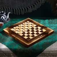 Настольная игра 2 в 1 &laquo;Звезда 9&raquo;: 50х25 см, ручная работа, массив ореха, Иран