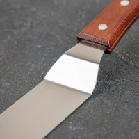 Кондитерская лопатка - палетка, изогнутая, 41 см, рабочая часть 29,5 см, цвет коричневый