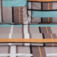 Постельное бельё Экономь и Я дуэт &laquo;Клетка&raquo; (вид 3) 143х215см-2шт, 215х220см, 70х70см-2шт, полисатин, 80г/м&sup2;