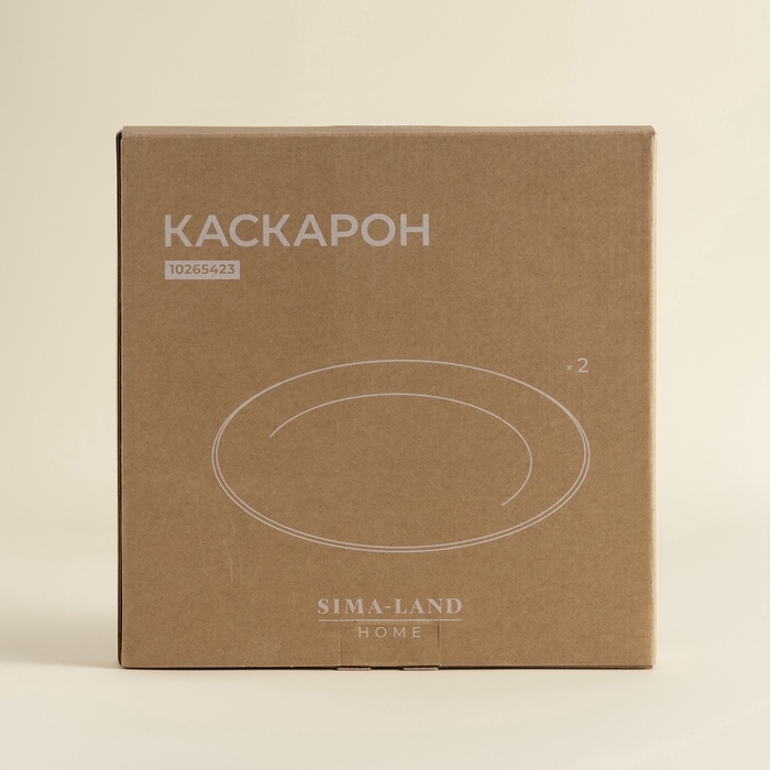 Тарелки SL Home &laquo;Каскарон&raquo;, d=23,3 см, набор 2 шт, костяной фарфор, белые