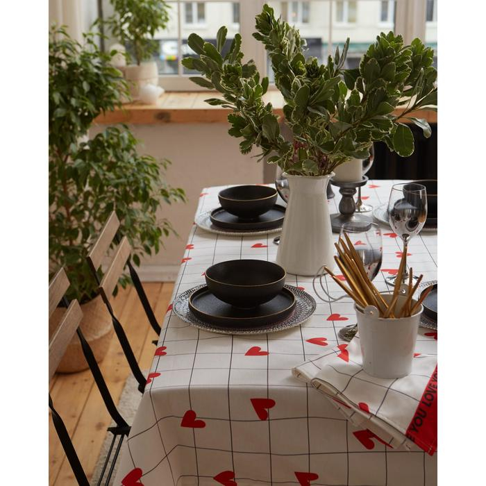 Скатерть "Этель" Love is 149х180см, 100% хлопок, саржа 190 г/м2