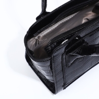 Сумка женская тоут на молнии, цвет чёрный