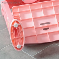 Детская накладка - сиденье на унитаз &laquo;Нотки&raquo;, с мягким сиденьем, цвет розовый