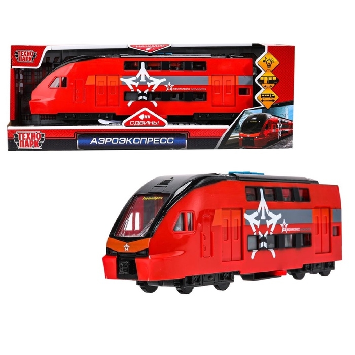 Модель локомотива поезда «Аэроэкспресс», свет, звук, 30 см, инерция Модель локомотива поезда «Аэроэкспресс», свет, звук, 30 см, инерция