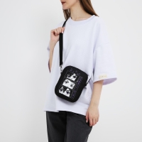 Сумка молодёжная на молнии, цвет чёрный Сумка молодёжная на молнии, цвет чёрный