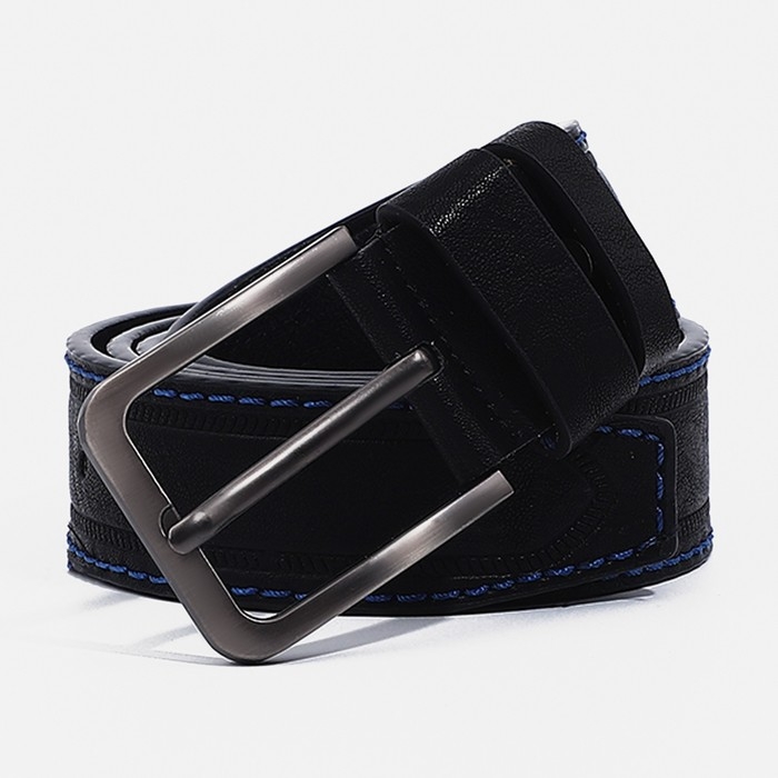 Ремень мужской, ширина 4 см, винт, пряжка металл, цвет чёрный Ремень мужской, ширина 4 см, винт, пряжка металл, цвет чёрный