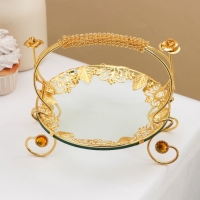 Фруктовница металлическая Rose Garden, круглая, 21×18,5×18, цвет золотой Фруктовница металлическая Rose Garden, круглая, 21×18,5×18, цвет золотой