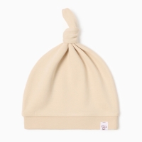 Шапочка детская с узелком MINAKU "Nature", цвет бежевый, размер 36 Шапочка детская с узелком MINAKU "Nature", цвет бежевый, размер 36