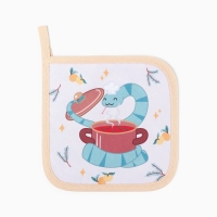 Новый год. Символ года. Змея. Прихватка Доляна "Вкусного года" 17х17 см, 35% хл, 65% пэ, ватин 250 г/м2 Новый год. Символ года. Змея. Прихватка Доляна "Вкусного года" 17х17 см, 35% хл, 65% пэ, ватин 250 г/м2