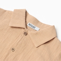 Боди-рубашка для мальчика MINAKU, цвет бежевый, размер 80-86