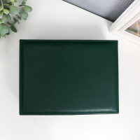 Шкатулка кожзам для украшений "Тёмно-зелёная матовая" 9х23х17 см Шкатулка кожзам для украшений "Тёмно-зелёная матовая" 9х23х17 см