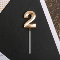 Свеча для торта, цифра &laquo;2&raquo;, 11,5 х 2,3 см