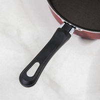 Сотейник &laquo;Эксперт&raquo;, 1,7 л, d=20 см, пластиковая ручка, стеклянная крышка, антипригарное покрытие, цвет бордовый