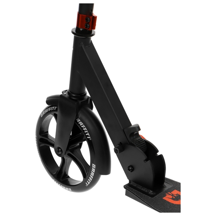 Самокат городской GRAFFITI City 200, складной, колёса PU 200 мм, ABEC 7 Carbon, чёрный