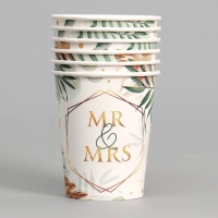 Стакан одноразовый бумажный MR&MRS, набор 6 шт, 250 мл Стакан одноразовый бумажный MR&MRS, набор 6 шт, 250 мл