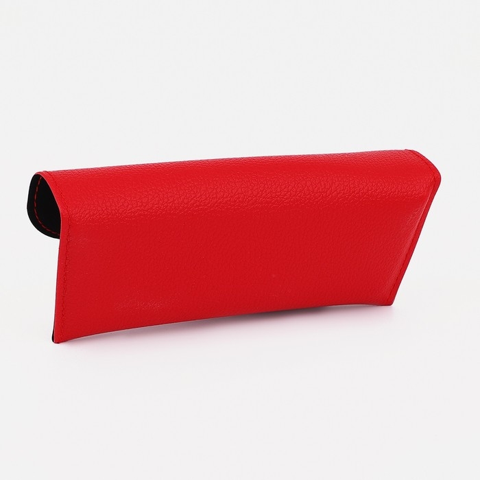 Футляр для очков на кнопке, длина 17 см, цвет красный Футляр для очков на кнопке, длина 17 см, цвет красный