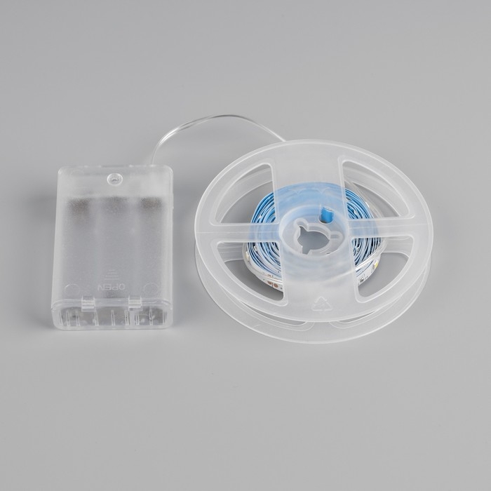 Светодиодная лента Luazon Lighting 3 м, IP20, SMD2835, 30 LED/м, 3хААА, 3000К