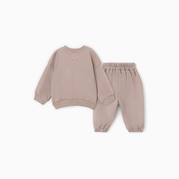 Комплект (свитшот и брюки) детский MINAKU, цвет коричневый, рост 62-68 см