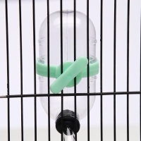 Поилка для грызунов, 60 мл, прозрачная с зелёным креплением Поилка для грызунов, 60 мл, прозрачная с зелёным креплением