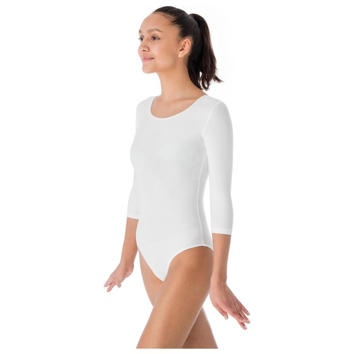 Купальник для гимнастики и танцев Grace Dance, р. 40, цвет белый