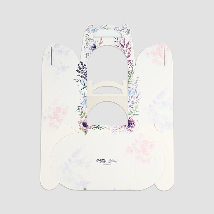 Коробка под маленький торт, кондитерская упаковка, &laquo;Венок&raquo;, 15 х 15 х 18 см