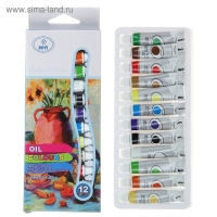Краски масляные, 12 цветов, в пластиковой тубе, 9 мл, в картонной коробке Краски масляные, 12 цветов, в пластиковой тубе, 9 мл, в картонной коробке