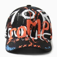 Кепка детская MINAKU &laquo;Граффити&raquo;, цвет чёрный, размер 54